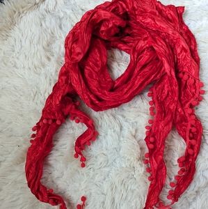 Red silk scarf